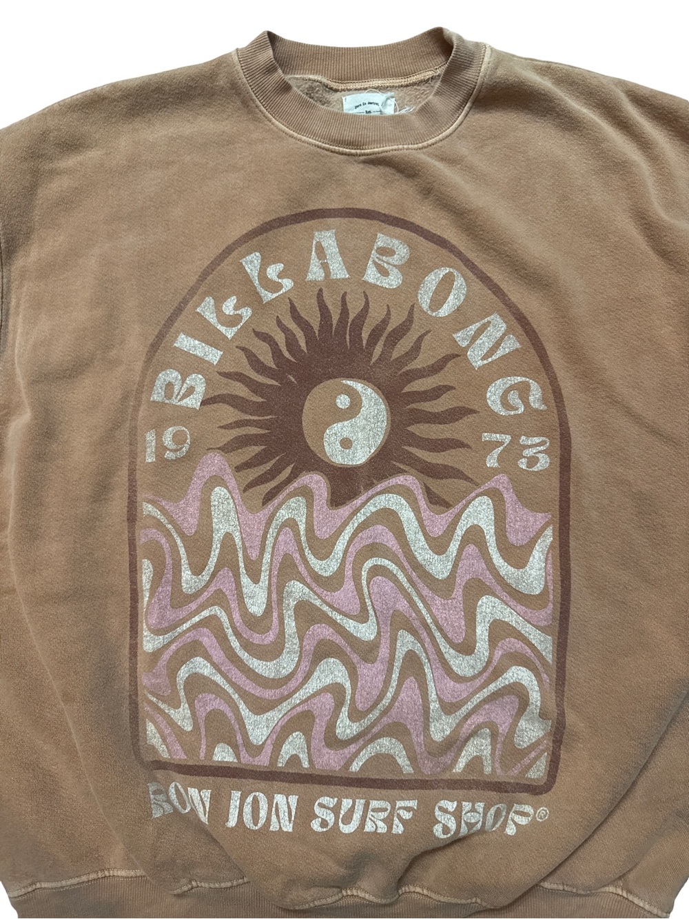 Billabong Women’s Sweatshirt Size Small Big Graphic Logo Surf Y2K Beach Cali